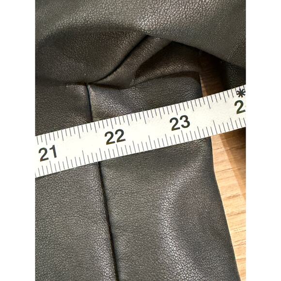 MOTHER The Mile High Aviator Jacket Size L NWT Brown Faux Leather Faux Sherpa - Picture 7 of 16